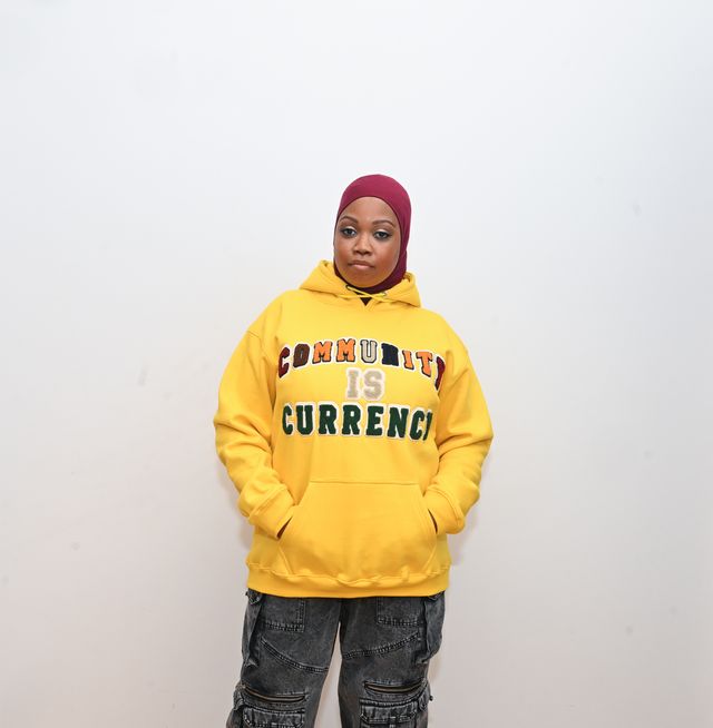 Community is Currency Hoodie in Yellow